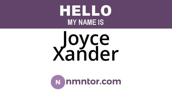 Joyce Xander