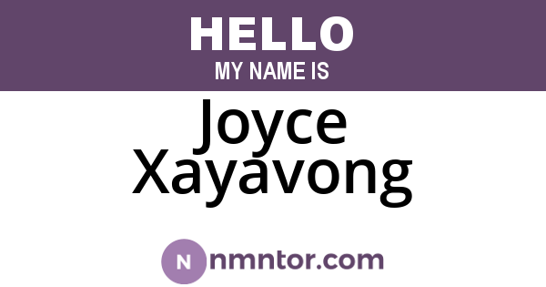 Joyce Xayavong