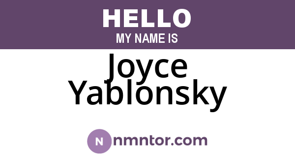 Joyce Yablonsky