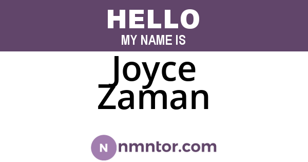 Joyce Zaman