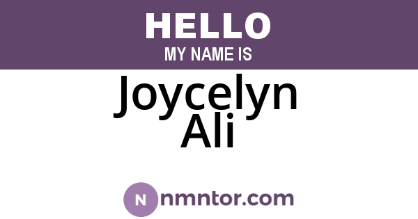 Joycelyn Ali