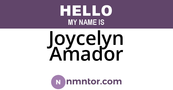 Joycelyn Amador