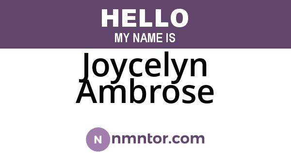 Joycelyn Ambrose