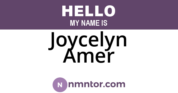 Joycelyn Amer