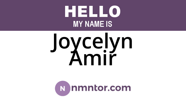 Joycelyn Amir