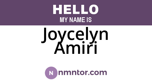 Joycelyn Amiri