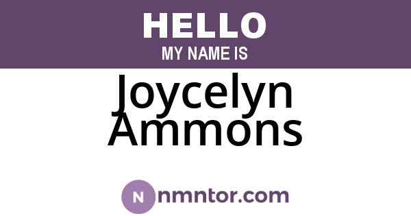 Joycelyn Ammons