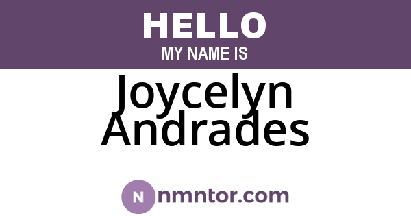 Joycelyn Andrades