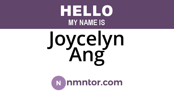 Joycelyn Ang