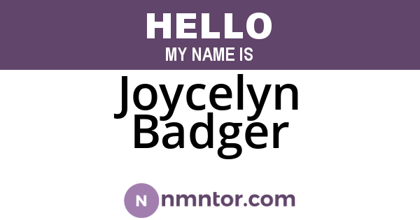 Joycelyn Badger