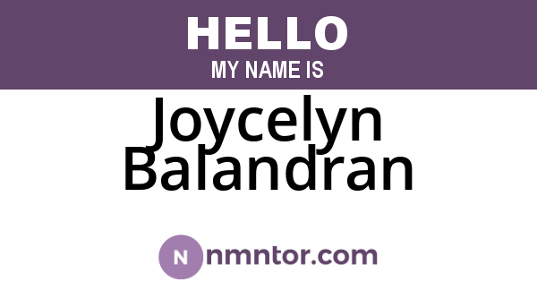 Joycelyn Balandran