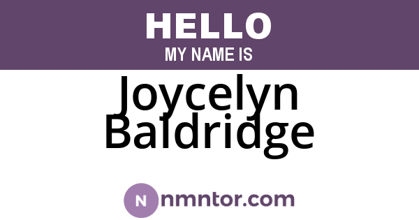 Joycelyn Baldridge