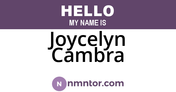 Joycelyn Cambra