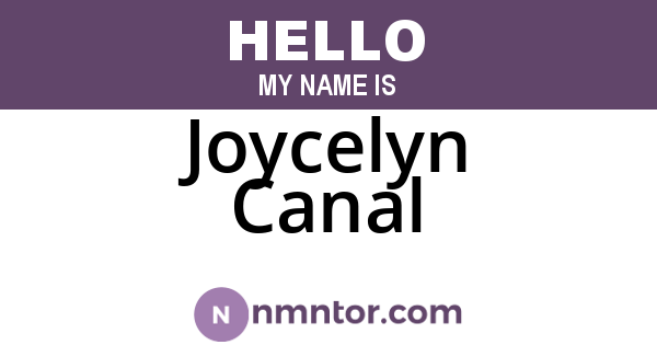 Joycelyn Canal