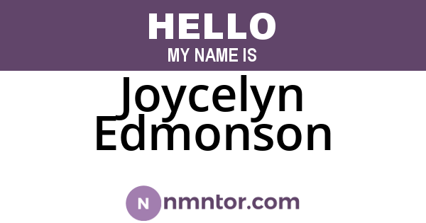 Joycelyn Edmonson