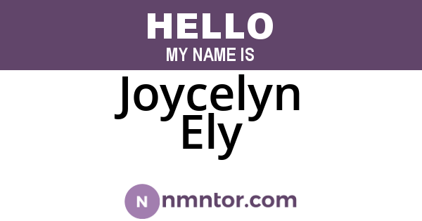 Joycelyn Ely