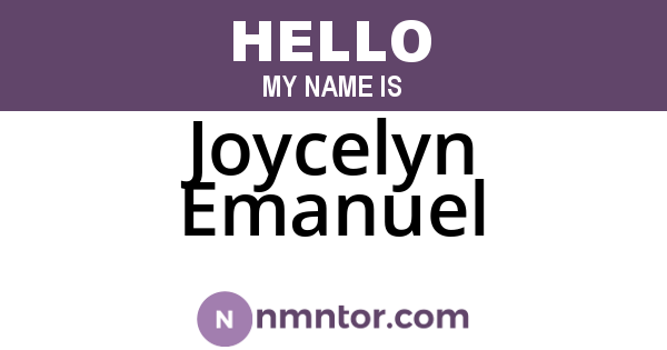 Joycelyn Emanuel