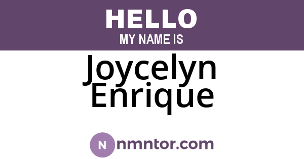 Joycelyn Enrique