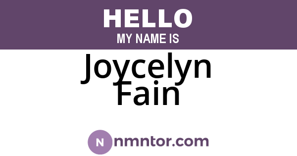Joycelyn Fain