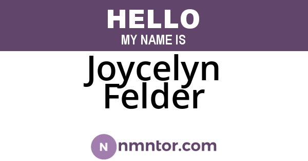 Joycelyn Felder