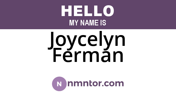 Joycelyn Ferman
