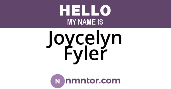 Joycelyn Fyler
