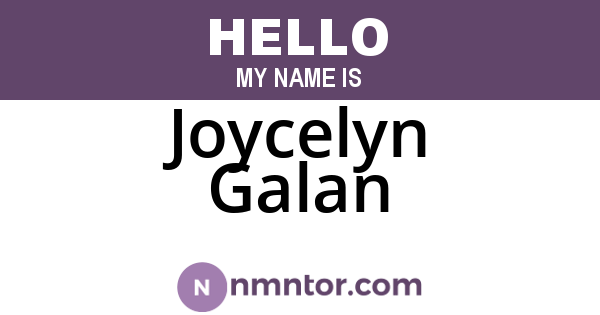 Joycelyn Galan