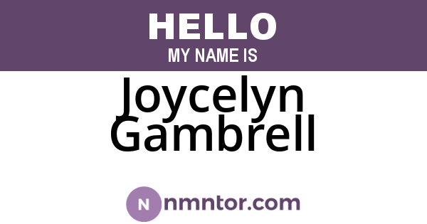 Joycelyn Gambrell