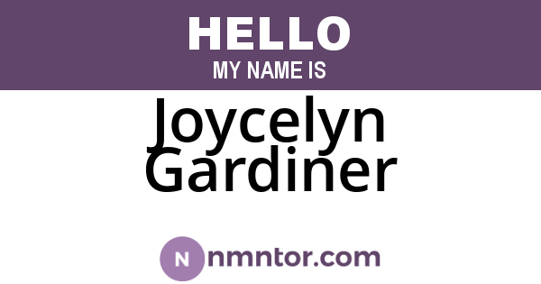 Joycelyn Gardiner