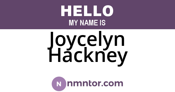 Joycelyn Hackney