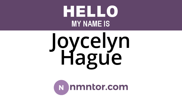 Joycelyn Hague