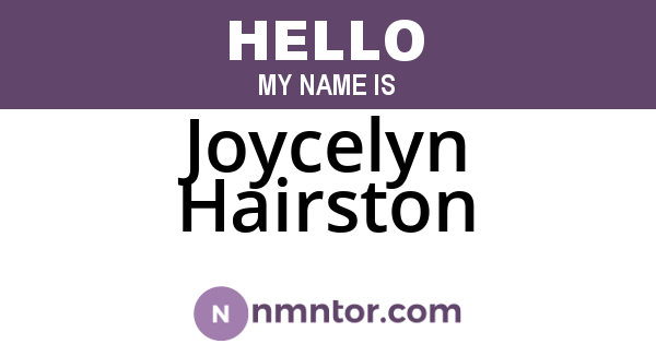 Joycelyn Hairston