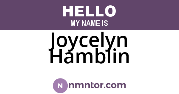 Joycelyn Hamblin