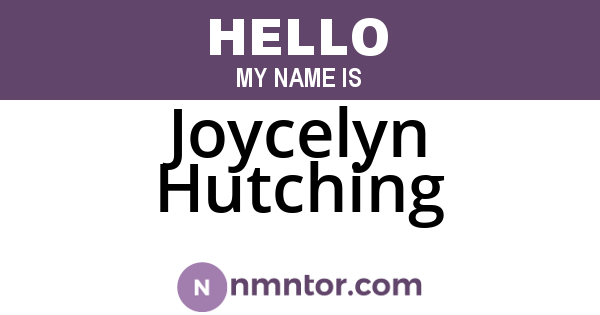Joycelyn Hutching