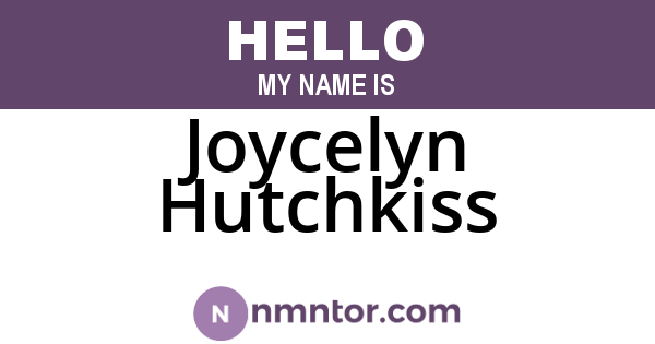 Joycelyn Hutchkiss