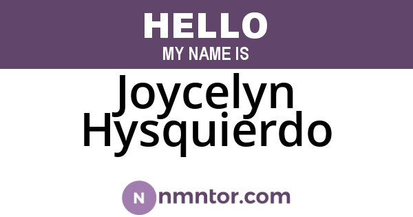 Joycelyn Hysquierdo