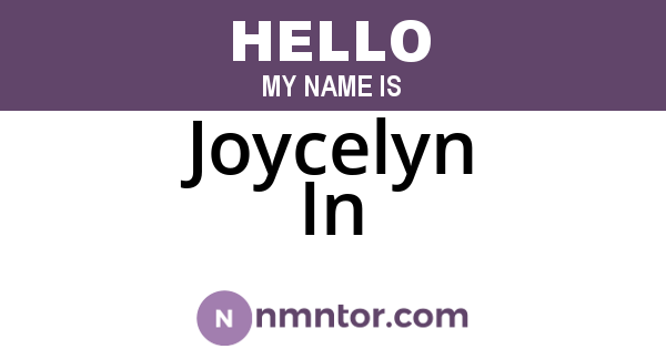 Joycelyn In