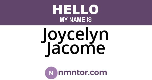 Joycelyn Jacome