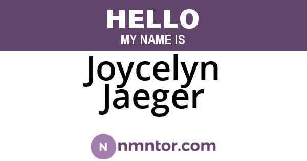 Joycelyn Jaeger