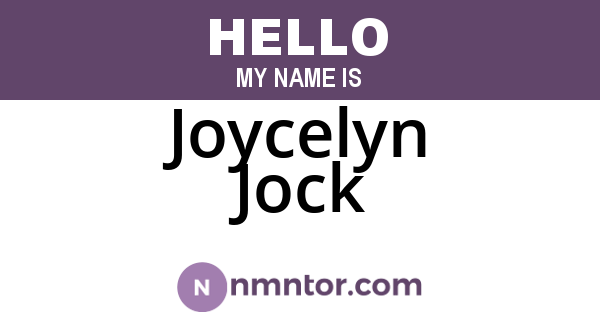 Joycelyn Jock