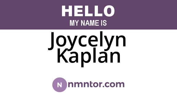 Joycelyn Kaplan