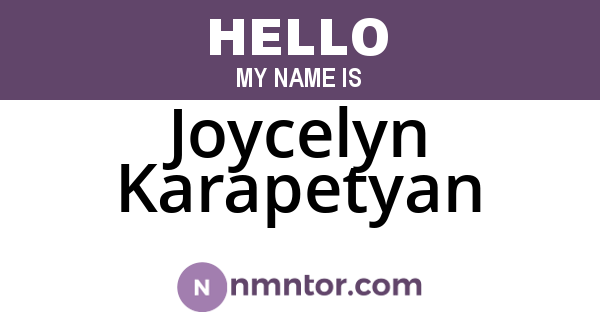 Joycelyn Karapetyan