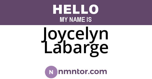 Joycelyn Labarge