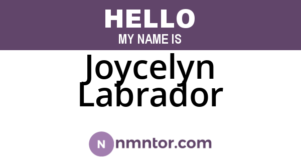 Joycelyn Labrador