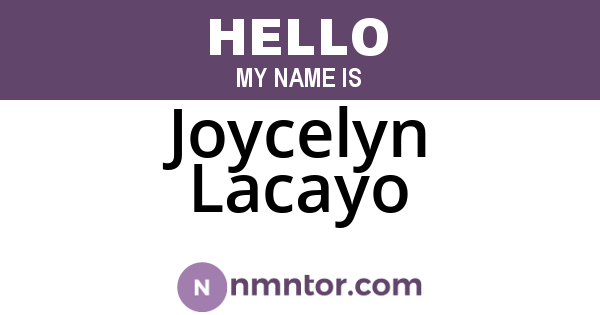 Joycelyn Lacayo