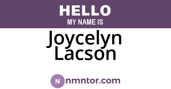 Joycelyn Lacson