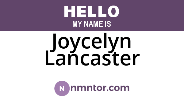 Joycelyn Lancaster