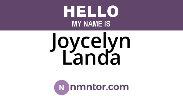 Joycelyn Landa