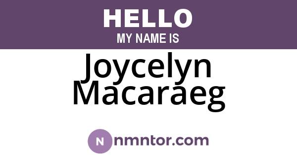 Joycelyn Macaraeg