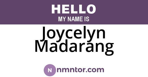 Joycelyn Madarang